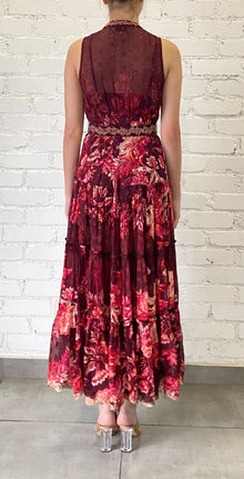 Hemant & Nandita | Aafa Long Dress | Red/Beige