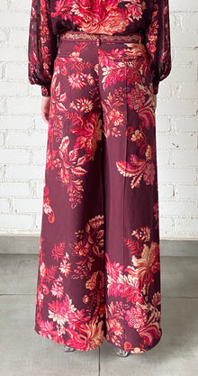 Hemant & Nandita | Aafa Flared Pants | Red/Beige