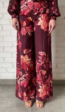 Hemant & Nandita | Aafa Flared Pants | Red/Beige