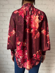 Hemant & Nandita | Aafa Boho Shirt | Red/Beige