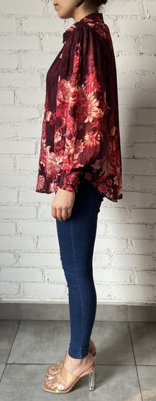Hemant & Nandita | Aafa Boho Shirt | Red/Beige