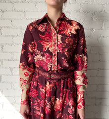Hemant & Nandita | Aafa Oversized Shirt | Red/Beige