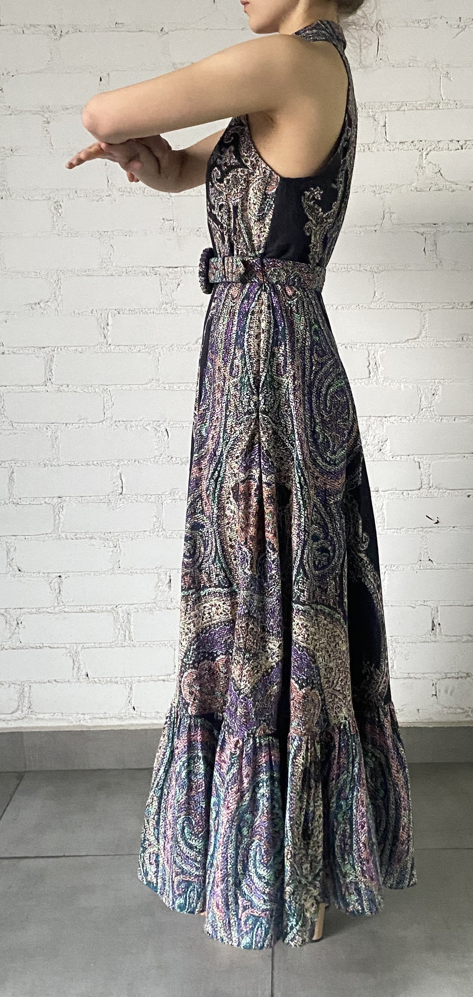 Hemant & Nandita | Arka Halter Long Dress | Black