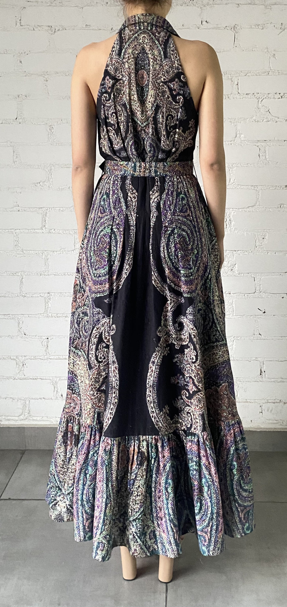 Hemant & Nandita | Arka Halter Long Dress | Black