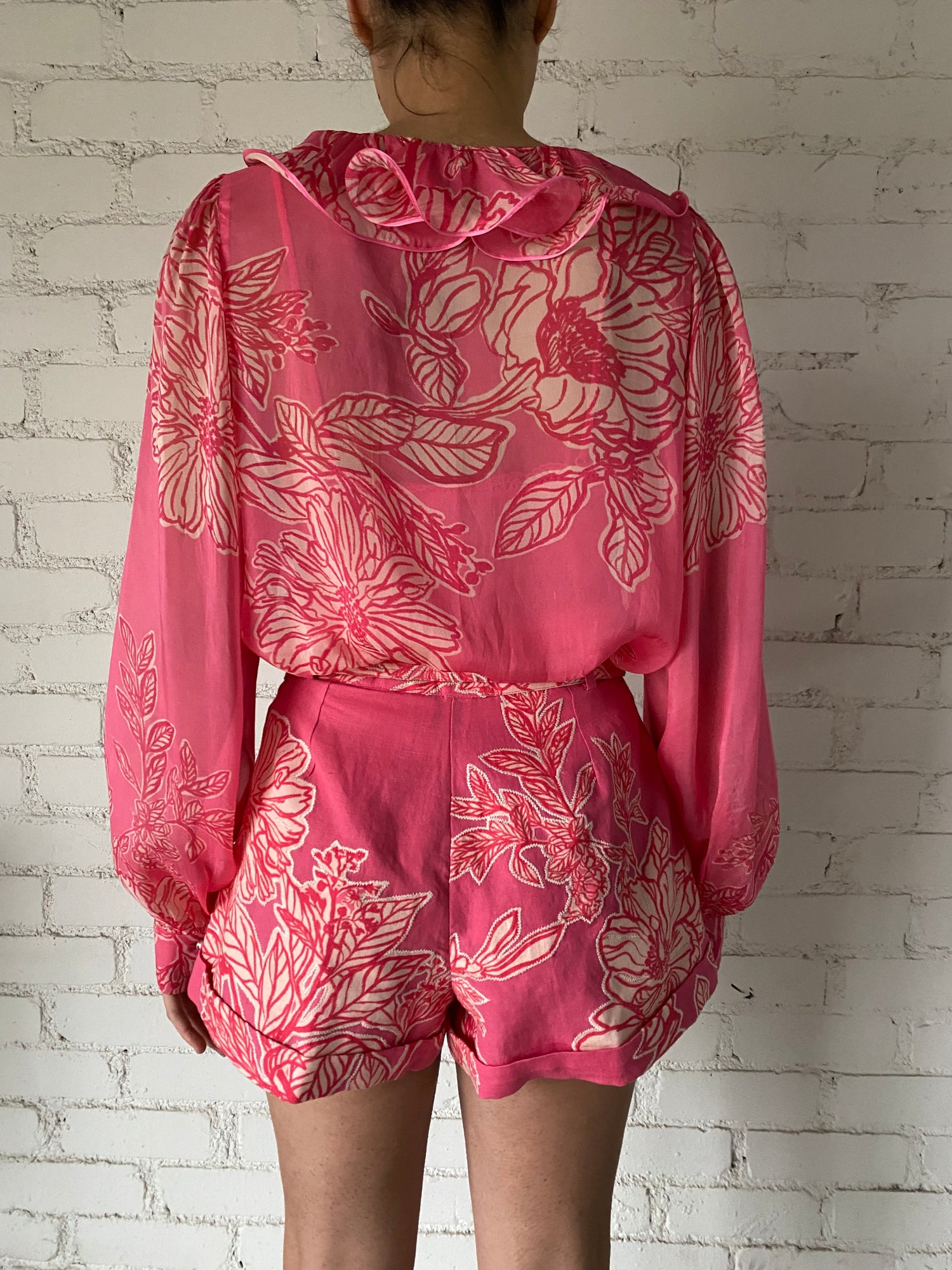 Hemant & Nandita | Asha Floral Top | Pink