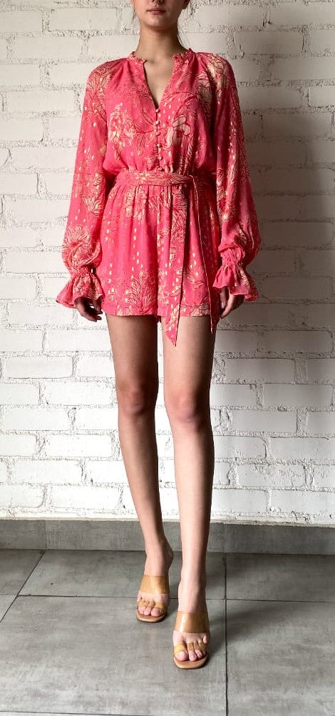 Hemant & Nandita | Asha Floral Romper | Pink