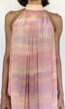 Womens | Asma Viscose Natural Crepe Back Ties Maxi Dress | Multi