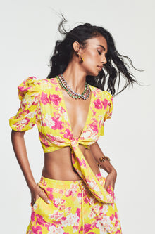 Hemant & Nandita | Auril Flared Pants | Yellow