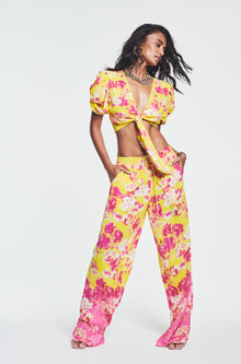 Hemant & Nandita | Auril Flared Pants | Yellow