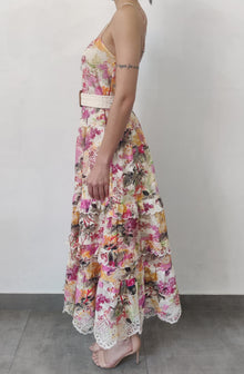 Hemant & Nandita | Charu Midi Dress | White Multi