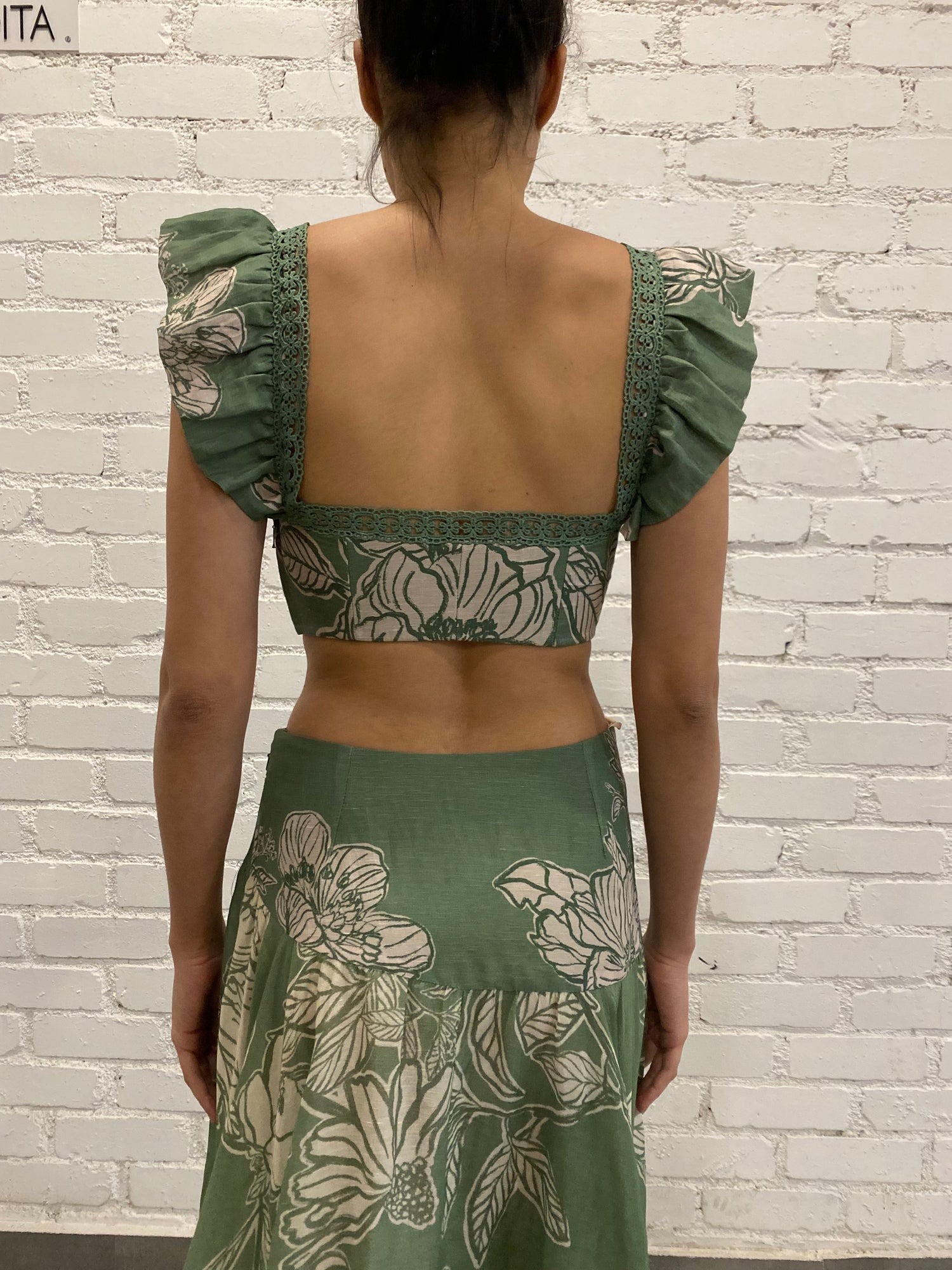 Hemant & Nandita | Dara Crop Top | Green