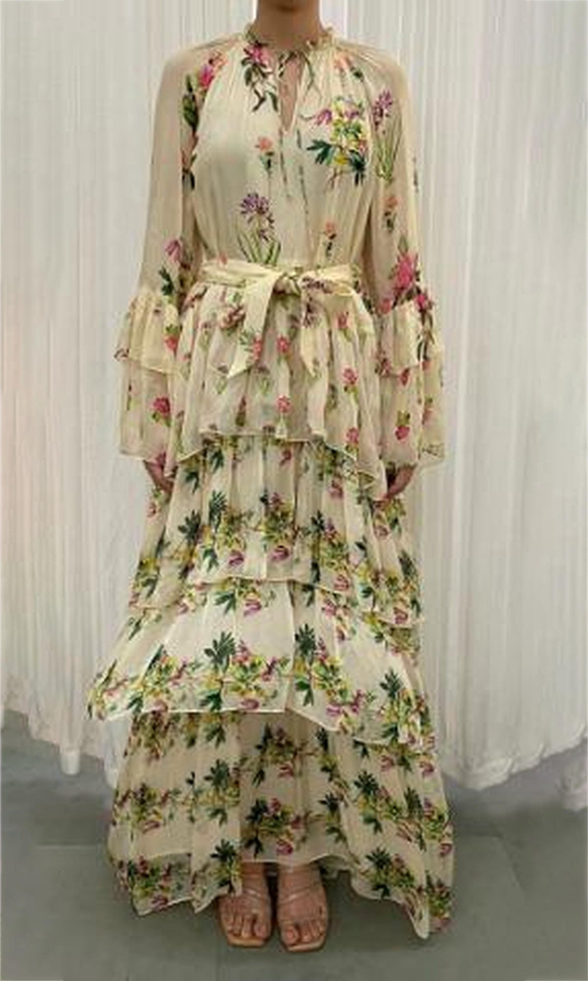Womens | Dina Viscose Long Dress | Yellow