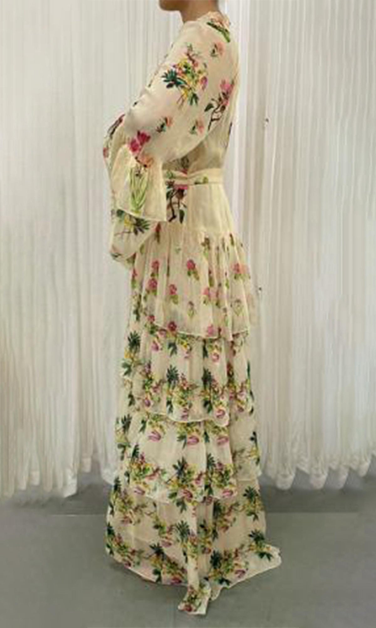 Womens | Dina Viscose Long Dress | Yellow