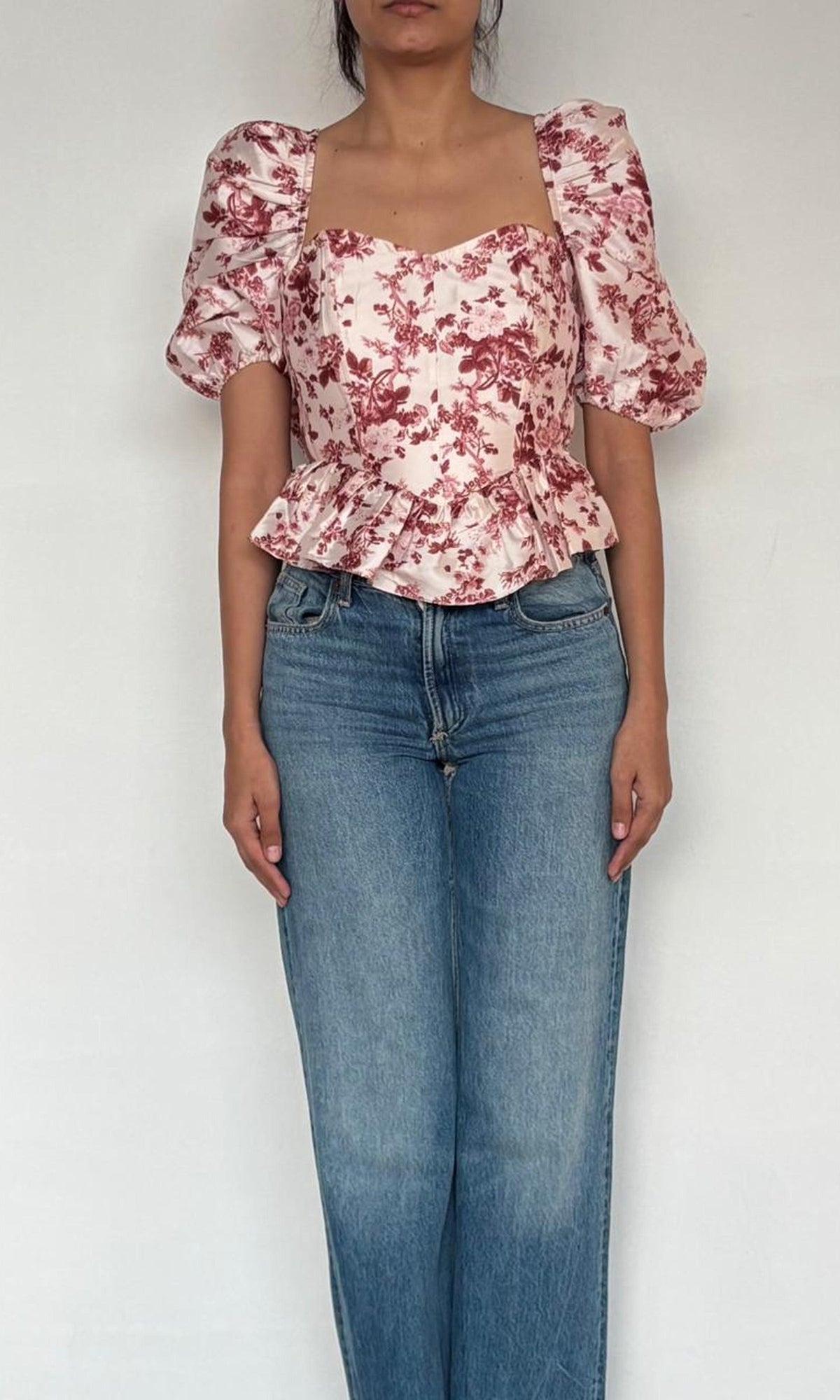Womens | Elsa Taffeta Top | Brown Peach
