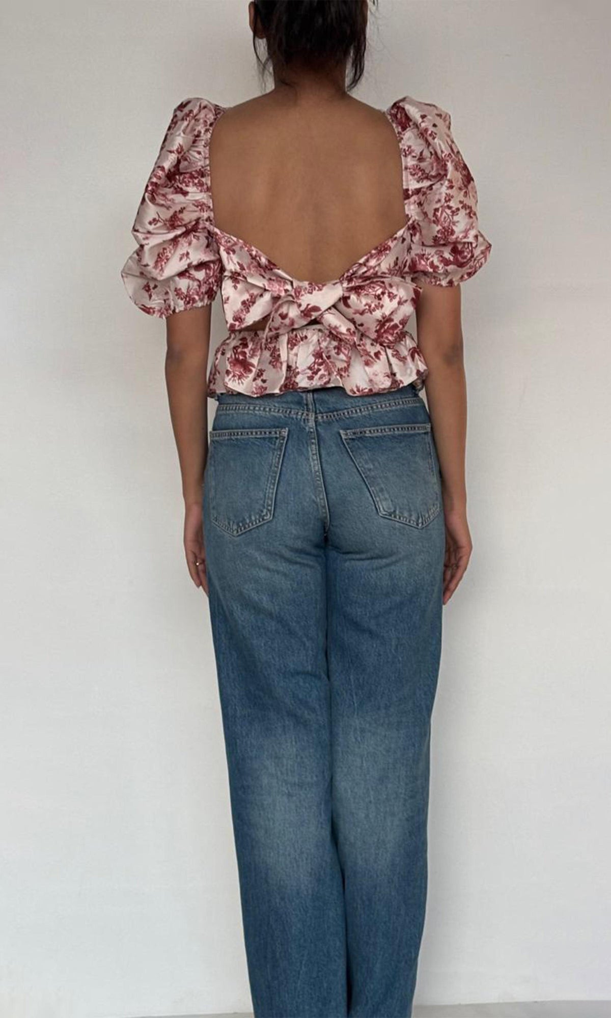 Womens | Elsa Taffeta Top | Brown Peach