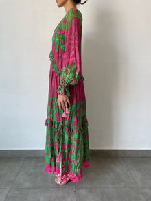 Hemant & Nandita | Goa Kaftan | Green/Pink