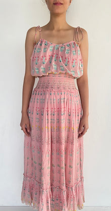 Hemant & Nandita | Cotton Long Dress | Pink