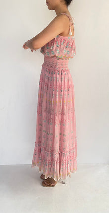 Hemant & Nandita | Cotton Long Dress | Pink
