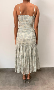 Womens | Inv Viscose Lurex Jacquard Long Dress | Grey