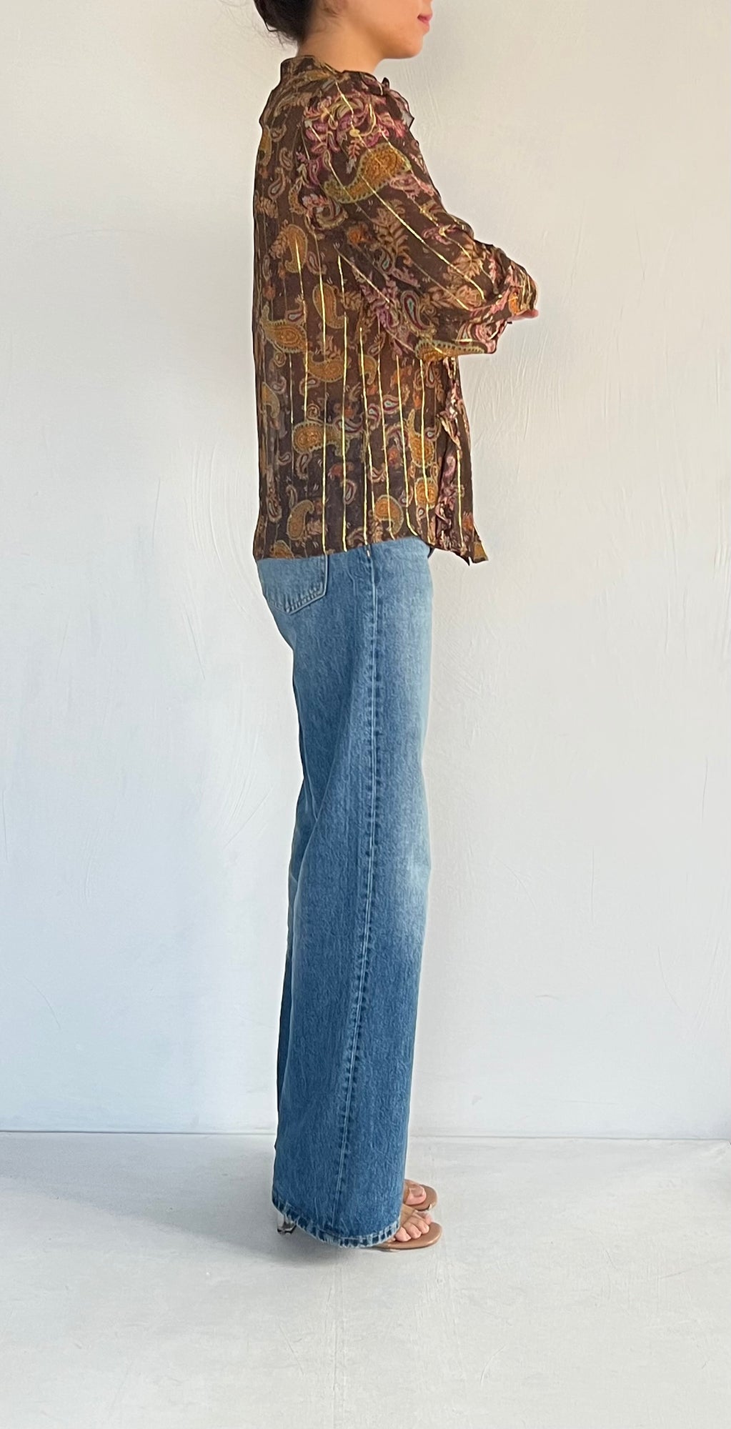 Hemant & Nandita | Brown Lurex Shirt | Brown