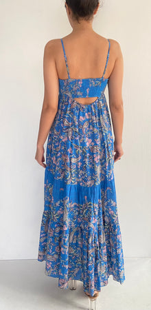 Hemant & Nandita | Cotton Midi Dress | Blue