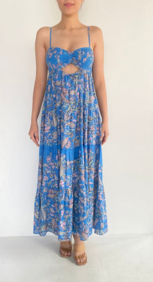Hemant & Nandita | Cotton Midi Dress | Blue