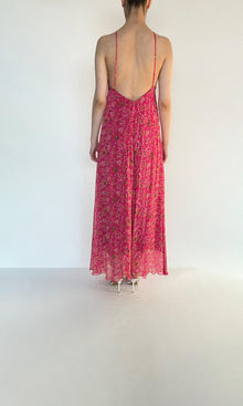 Womens | Inv Viscose Chiffon Nara Long Dress | Pink