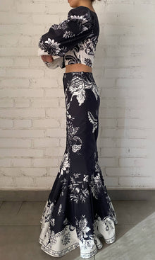 Womens | Inv Linen Lycra Top | Black Print