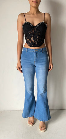 Hemant & Nandita | Mari Corset Strappy Top | Black