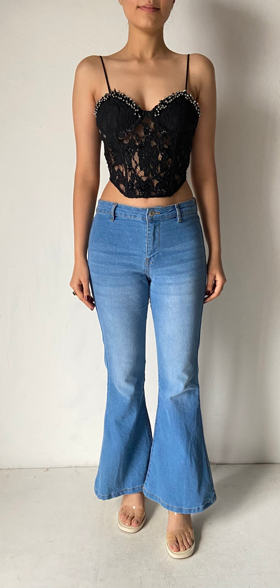Hemant & Nandita | Mari Corset Strappy Top | Black