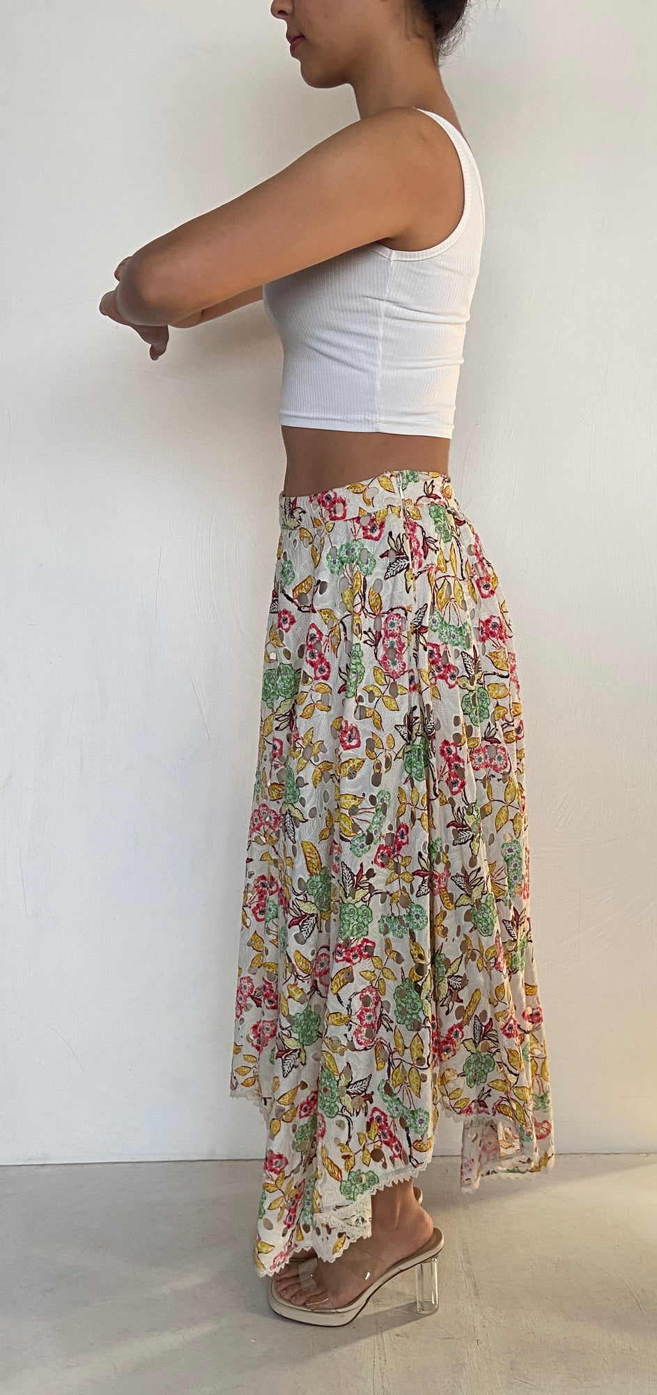 Hemant & Nandita | Preet Long Skirt | Off-White