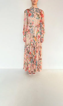 Womens | Inv Viscose Lurex Long Dress | Pink