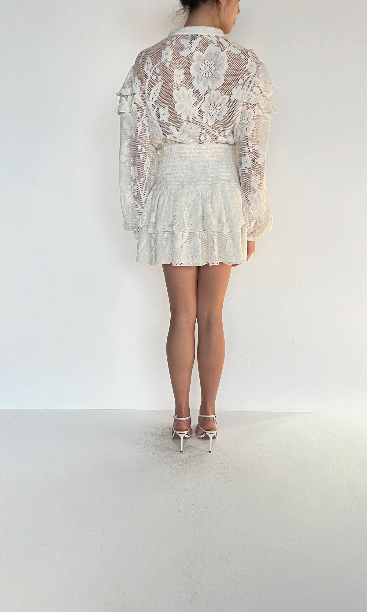 Hemant And Nandita | Inv Viscose Georgette Nysa Short Dress | White