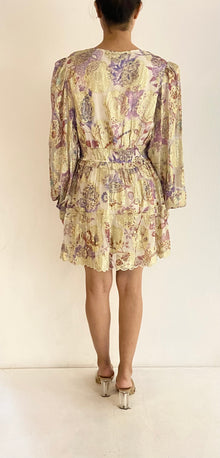 Hemant & Nandita | Z Lurex Short Dress | Lavender