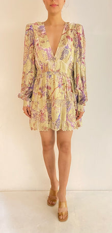 Hemant & Nandita | Z Lurex Short Dress | Lavender