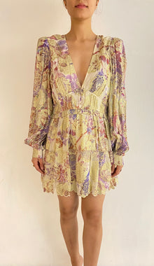 Hemant & Nandita | Z Lurex Short Dress | Lavender