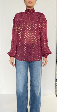 Hemant & Nandita | Maroon Foil Top | Maroon