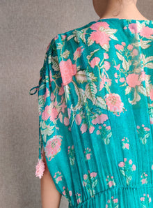 Hemant & Nandita | Isha V-Neck Kaftan | Teal