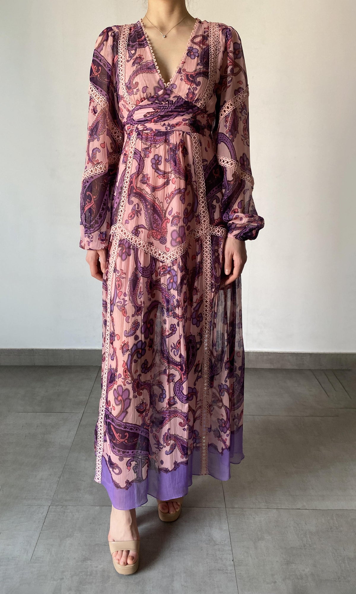 Womens | Jaya Viscose Long Dress | Purple