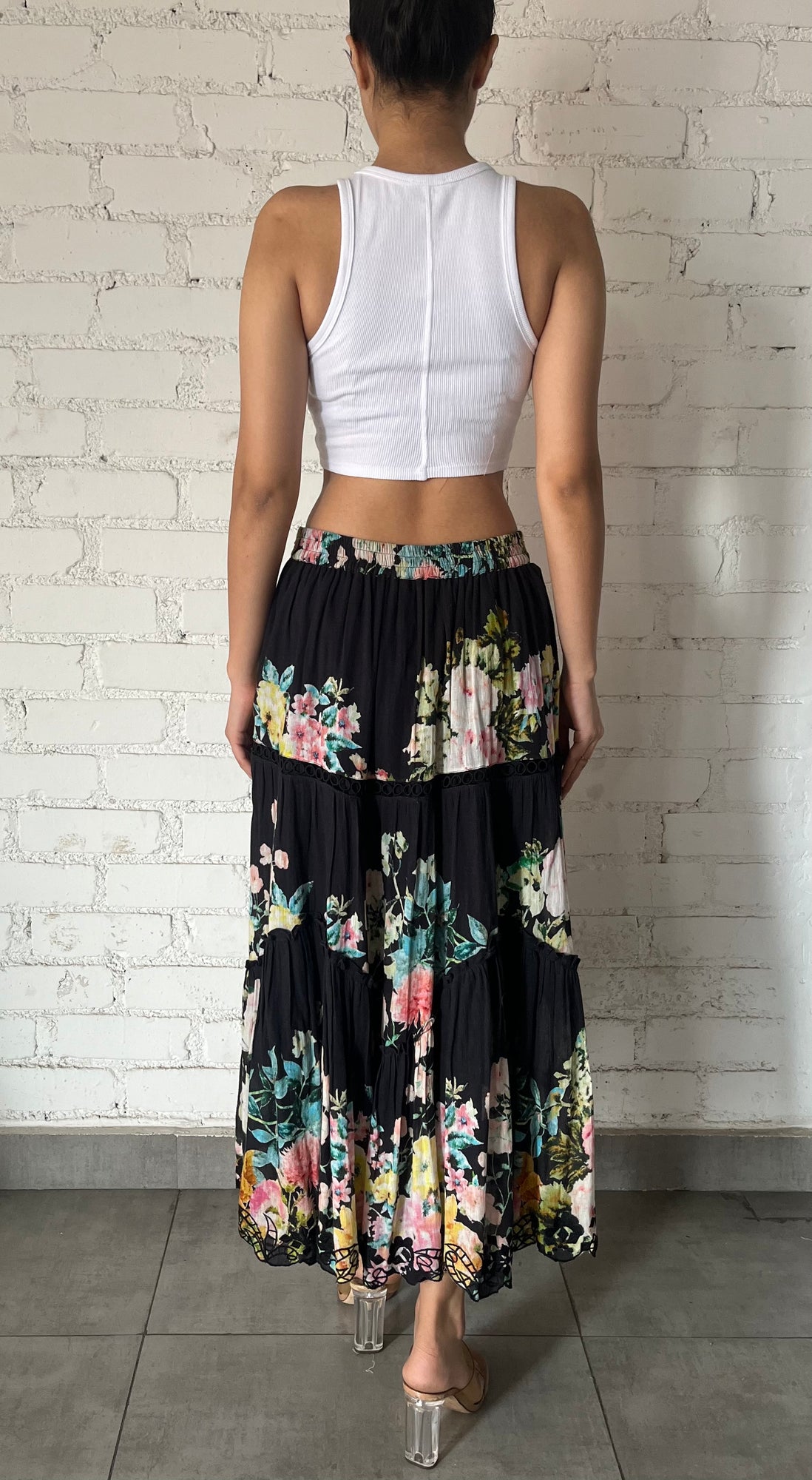 Hemant & Nandita | Jolie Midi Skirt | Black