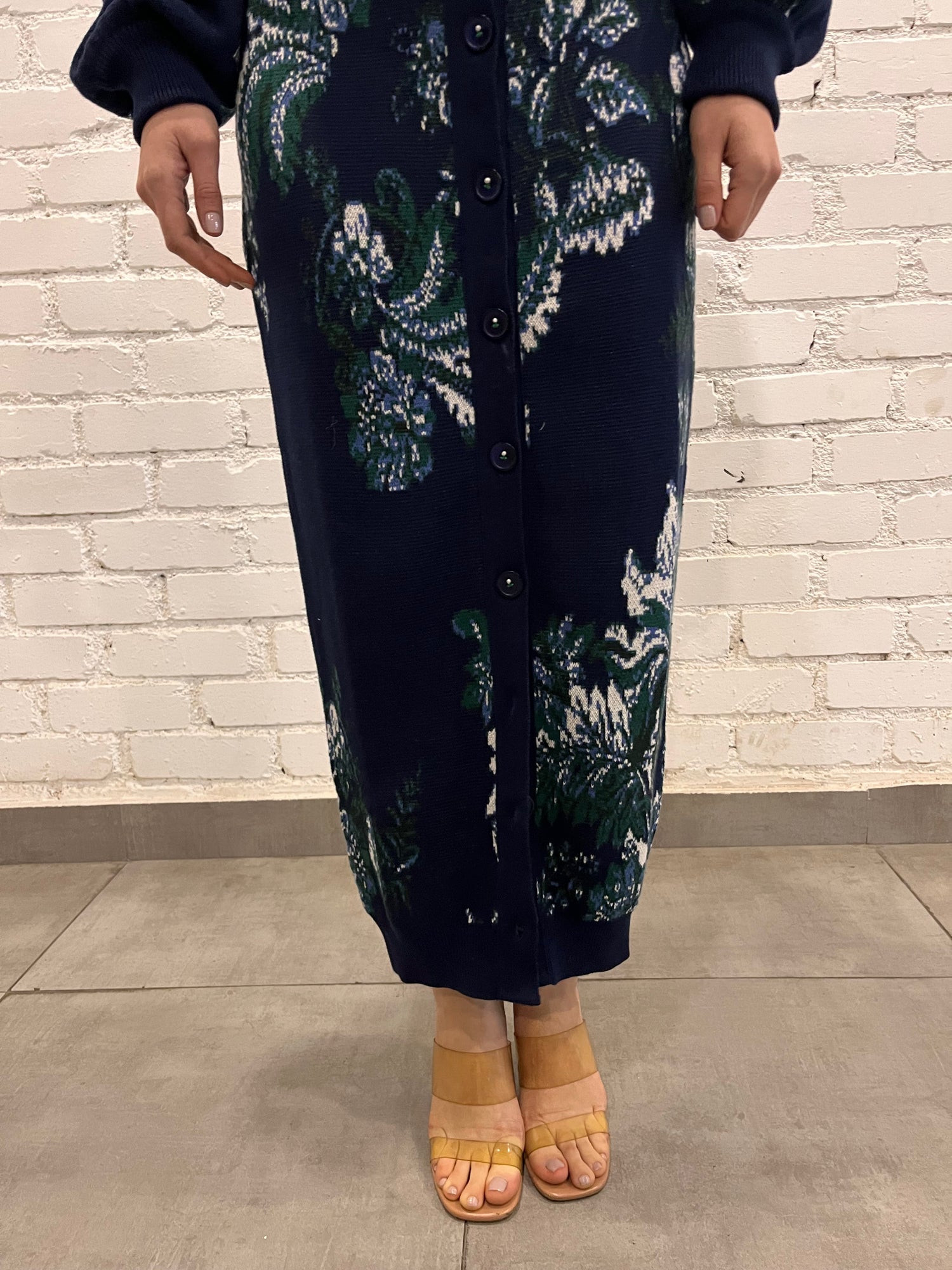Hemant & Nandita | Keva Midi Skirt | Green/Blue