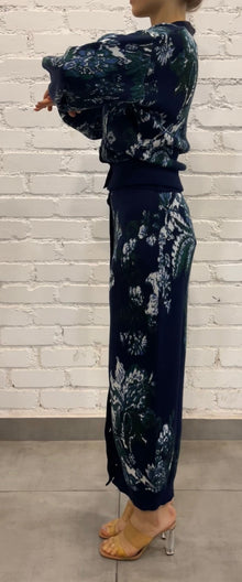 Hemant & Nandita | Keva Midi Skirt | Green/Blue