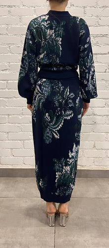 Hemant & Nandita | Keva Midi Skirt | Green/Blue