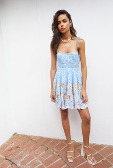 Hemant & Nandita | Lyna Short Dress | Sky Blue