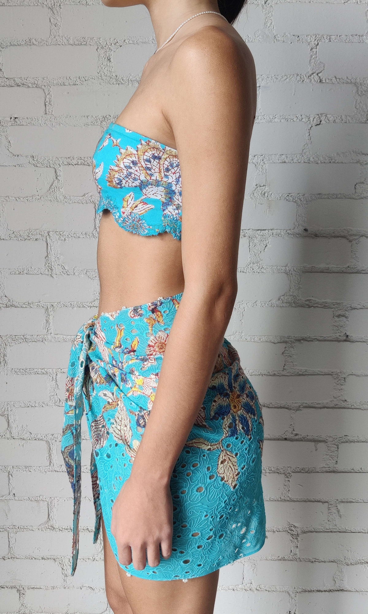 Womens | Lyna Cotton Bandeau | Blue Multi