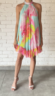 Hemant & Nandita | Mina Floral Short Dress | Blue