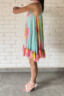 Hemant & Nandita | Mina Floral Short Dress | Blue
