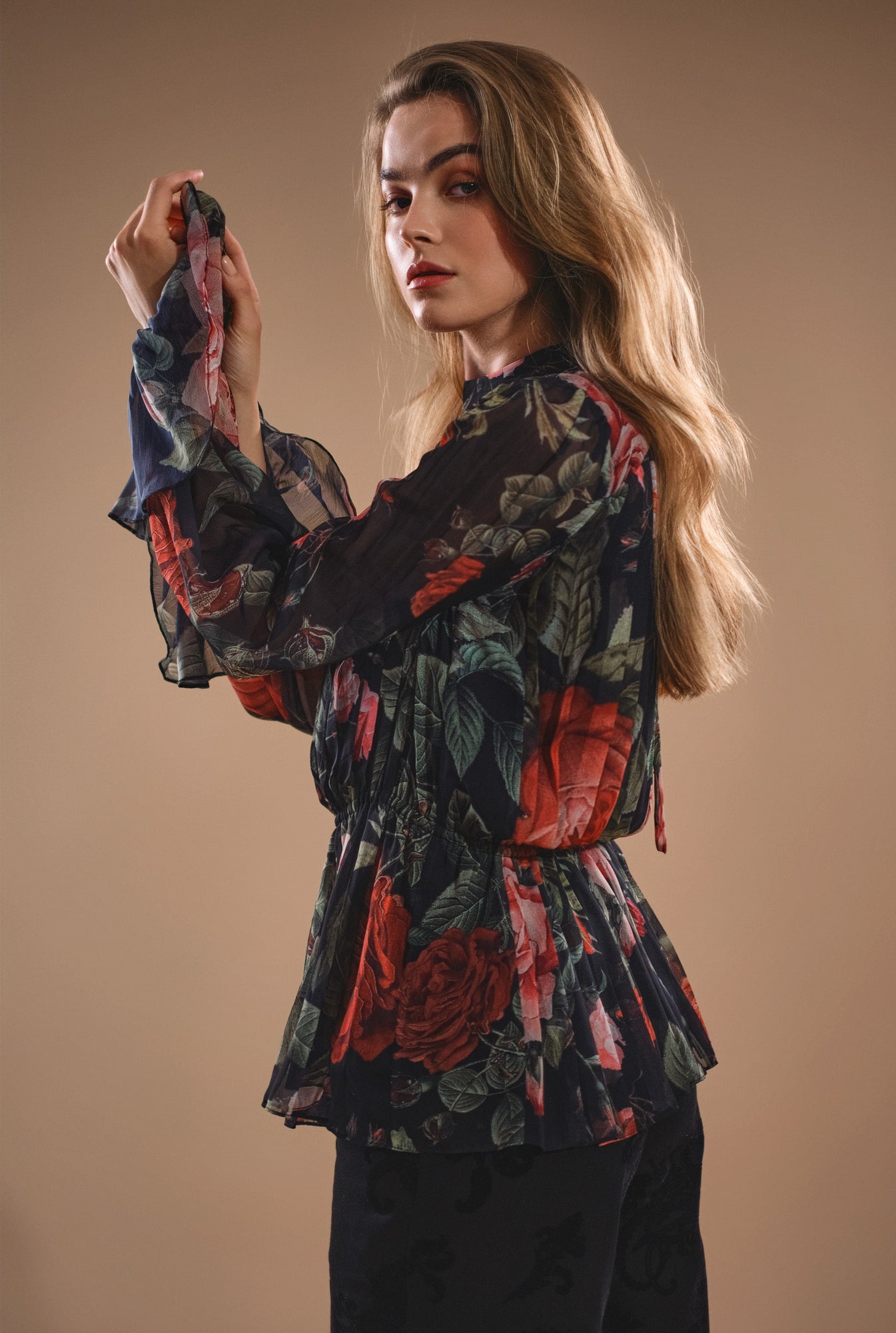 Hemant & Nandita | Naaz Floral Top | Peach