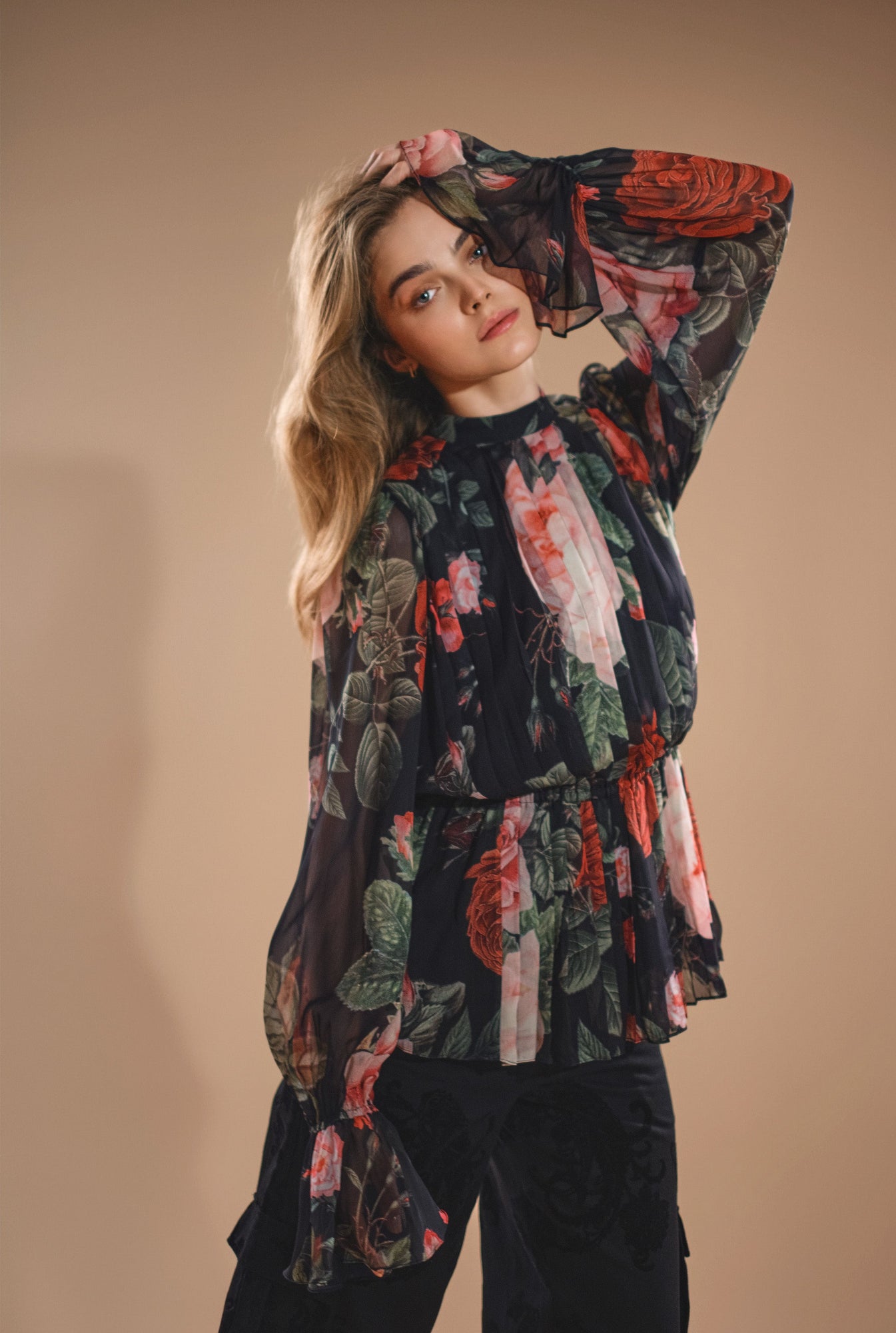 Hemant & Nandita | Naaz Floral Top | Peach