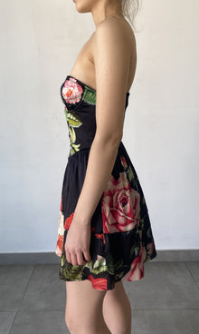 Hemant & Nandita | Naaz Sleeveless Short Dress | Black/Peach